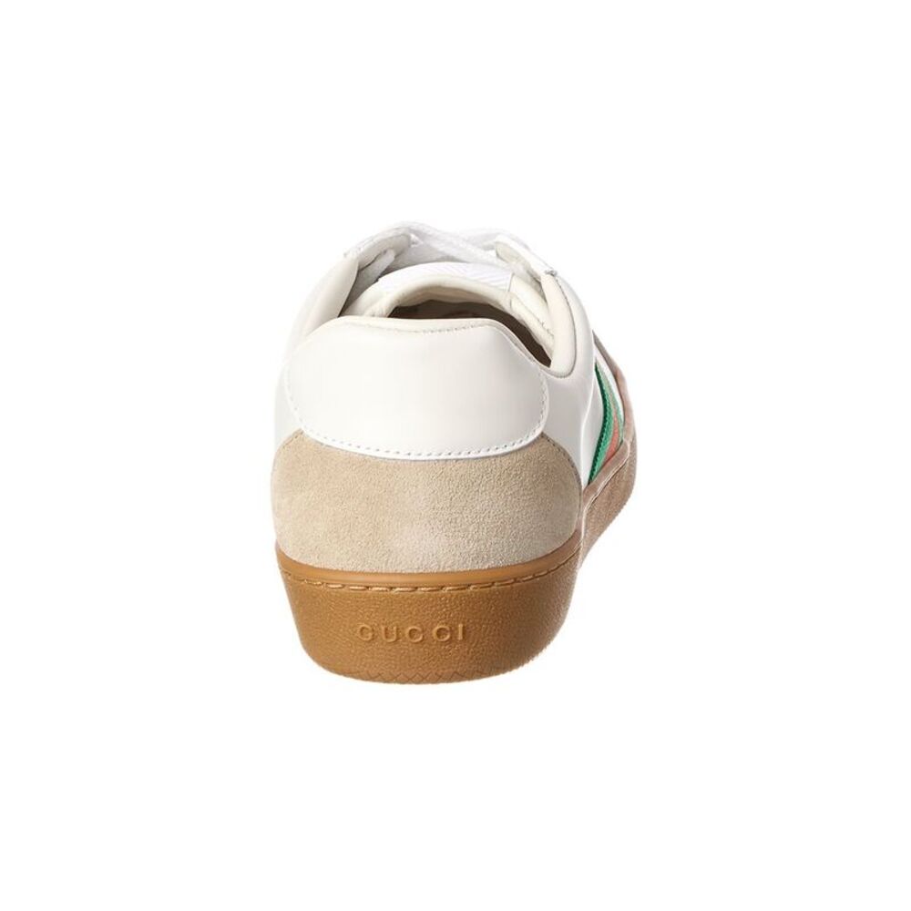 Gucci Leather & Suede Sneaker, White - Picture 3 of 5